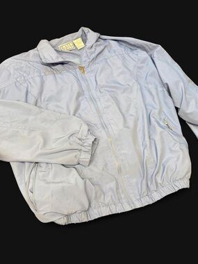 Women’s Light Blue Jacket with Zip Front